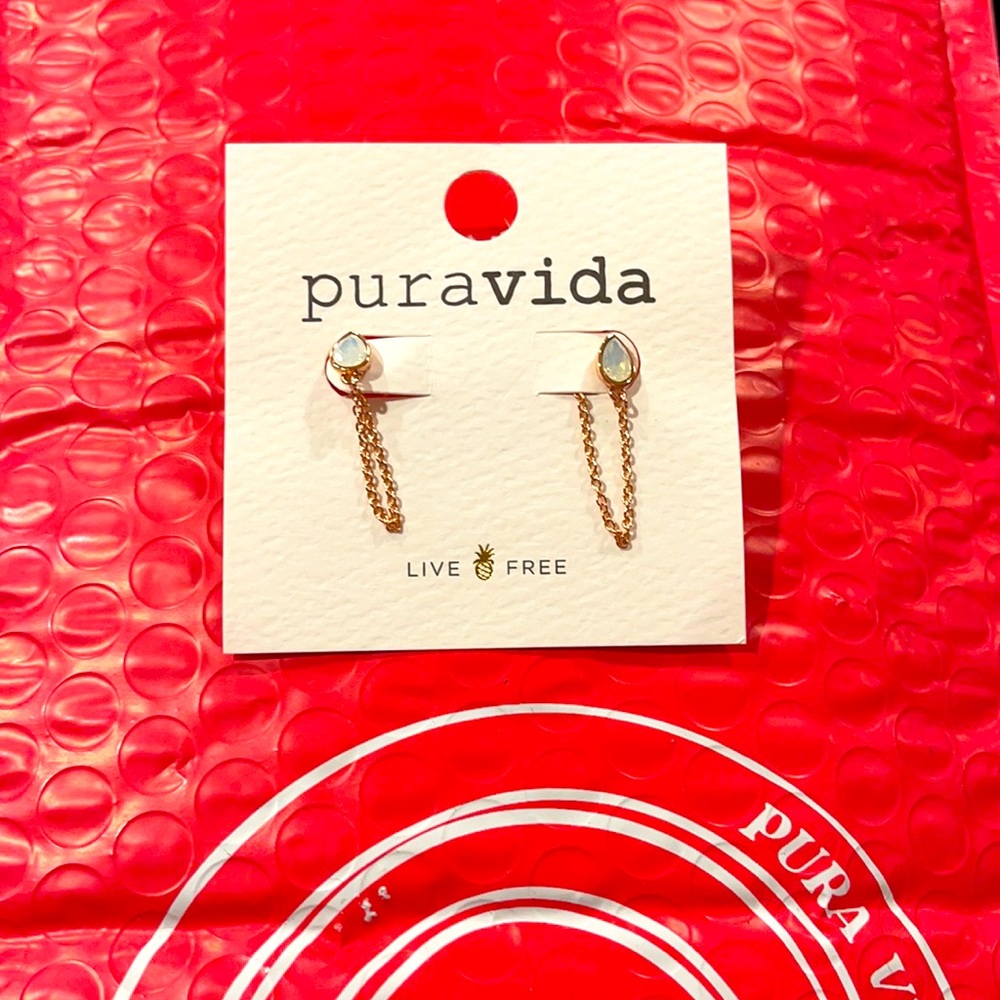NWT Pura Vida Rose Gold Earrings